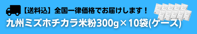 送料込全国一律価格でお届けします！九州ミズホチカラ米粉300g&times;10袋ケースト