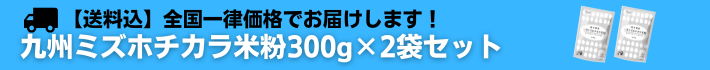送料込全国一律価格でお届けします！九州ミズホチカラ米粉300g×2袋セット