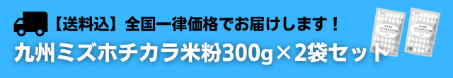 送料込全国一律価格でお届けします！九州ミズホチカラ米粉300g&times;2袋セット
